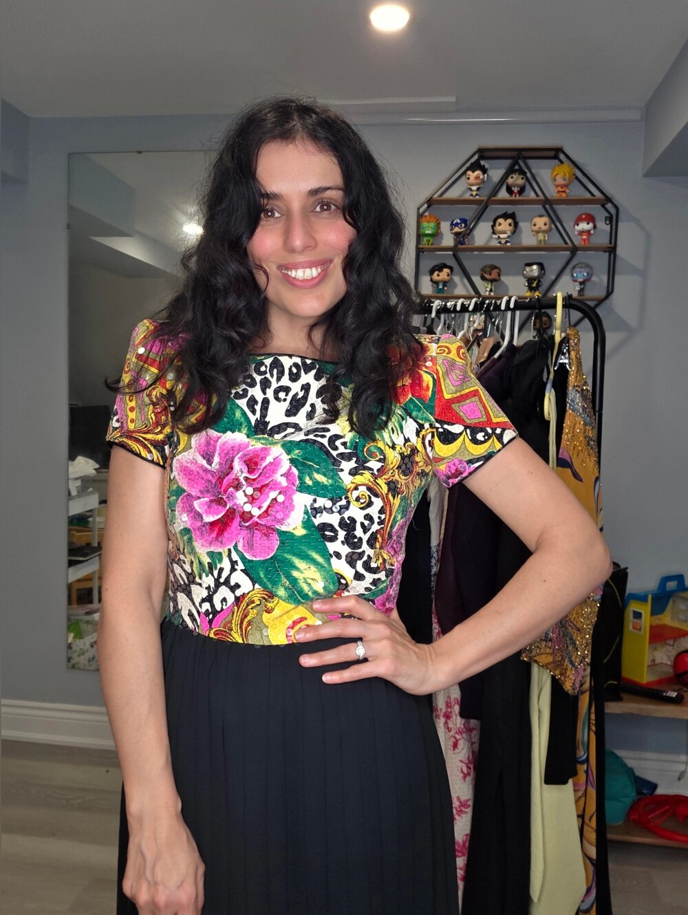 AJ BARI Vintage SILK Dress Sz 6
